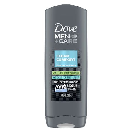 Dove Men+Care Clean Body And Face Wash 13.5 Oz. Bottle, PK6